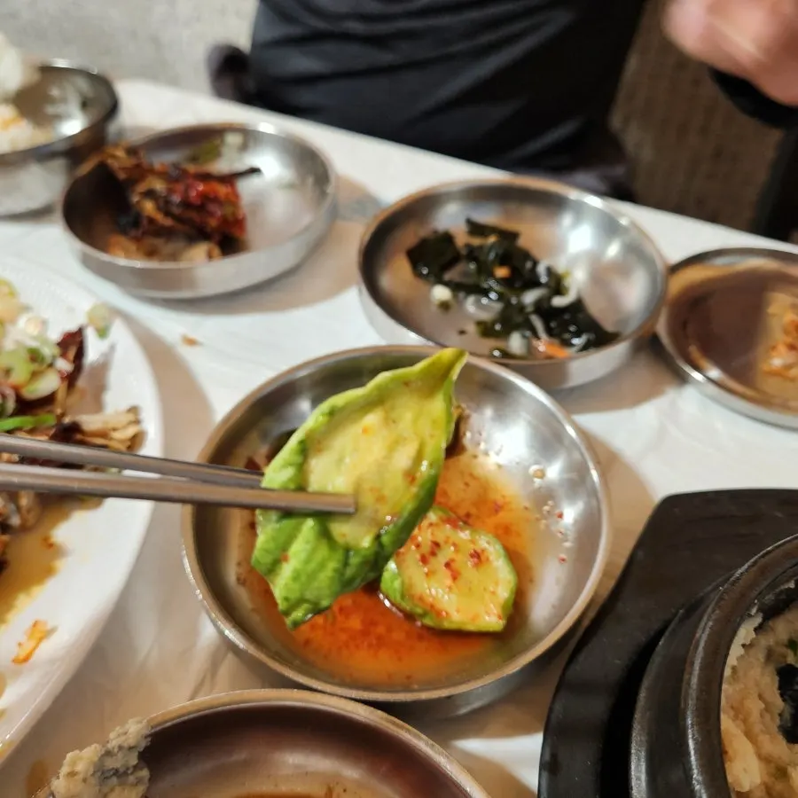 Plate of soy sauce marinated shrimp banchan