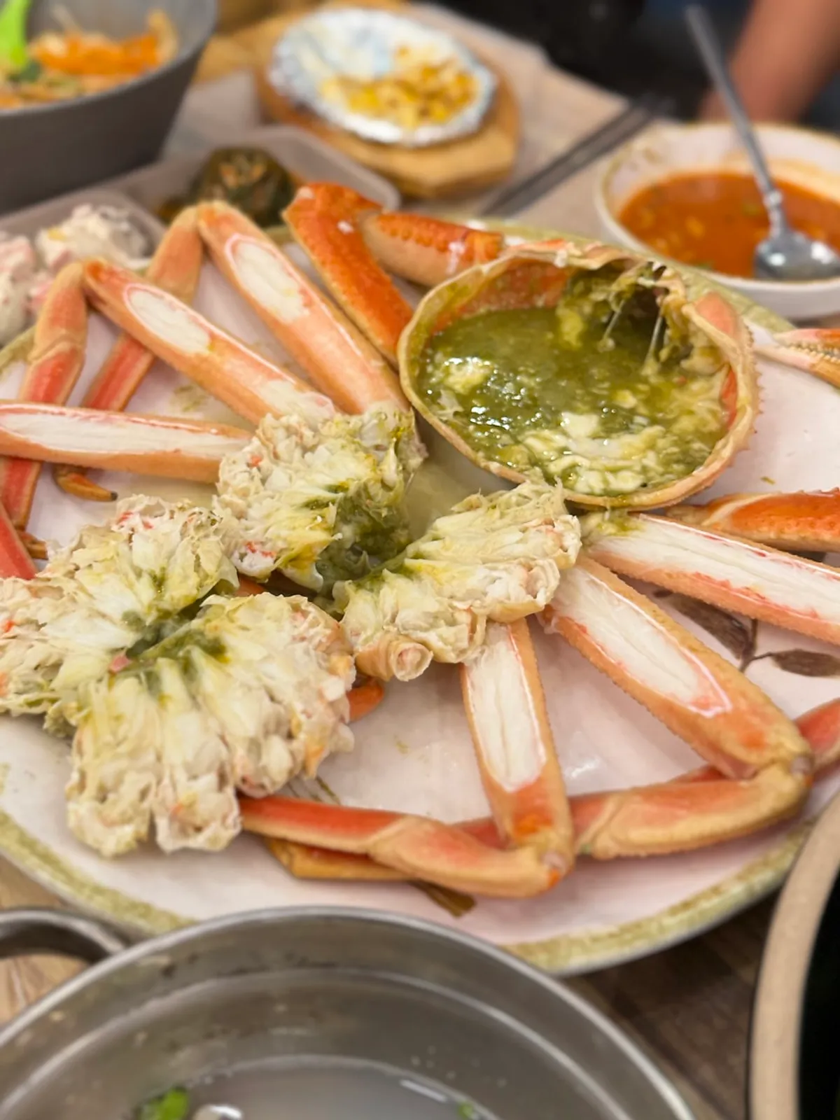 Snow crab feast enjoyed on a trip to Sokcho