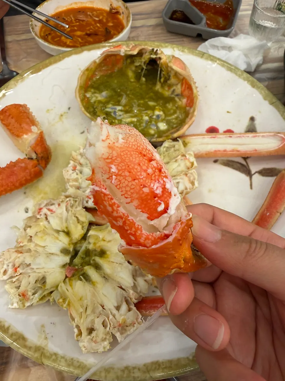 Snow crab meat and generous innards