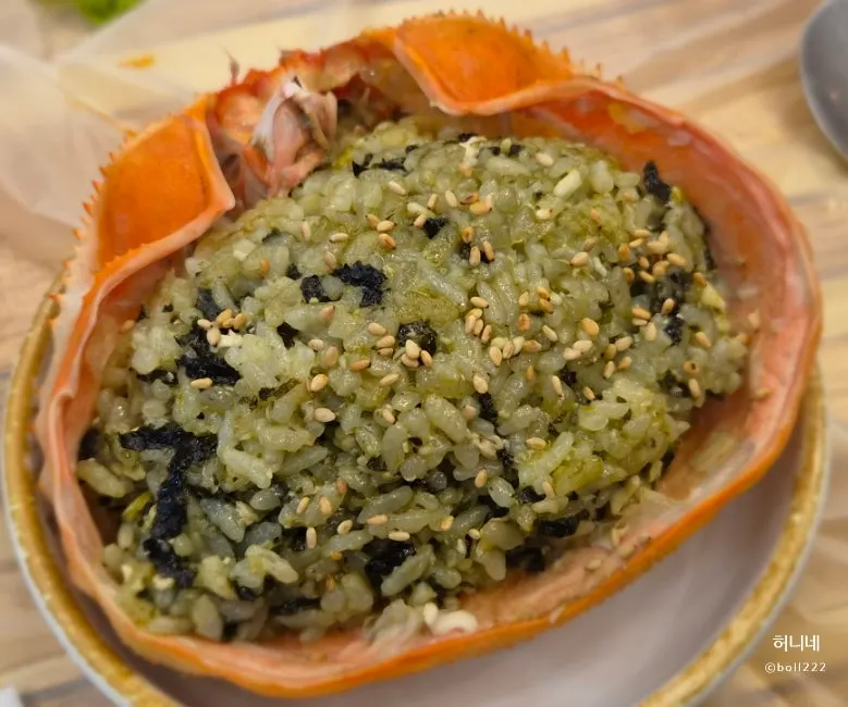 Red snow crab ramen with a clean, light broth