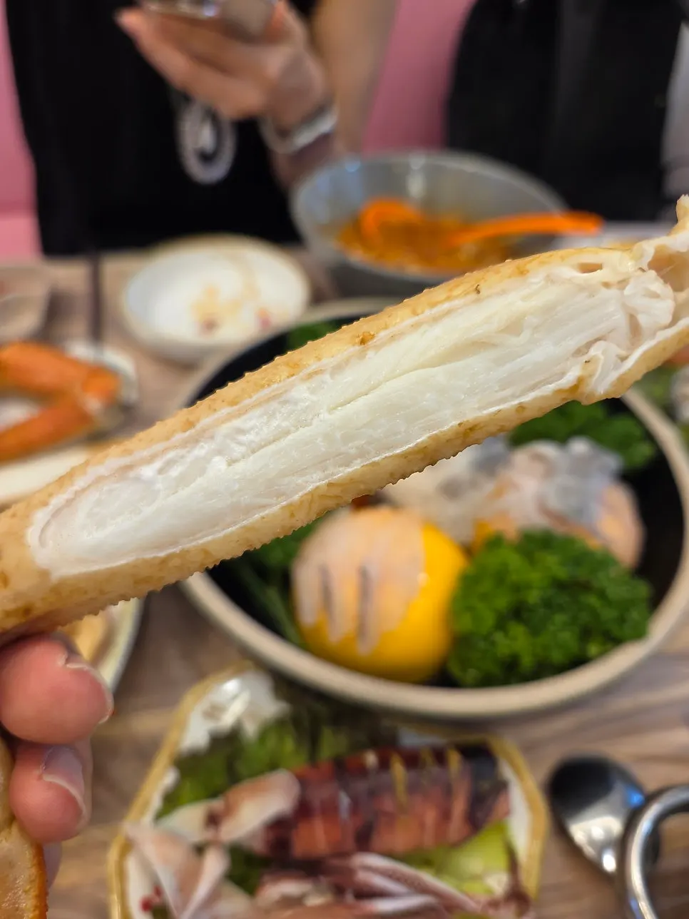 Snow crab leg packed full of meat