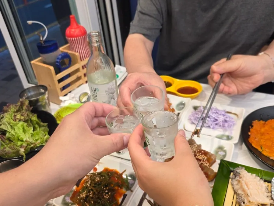 Drinks served alongside the sashimi course