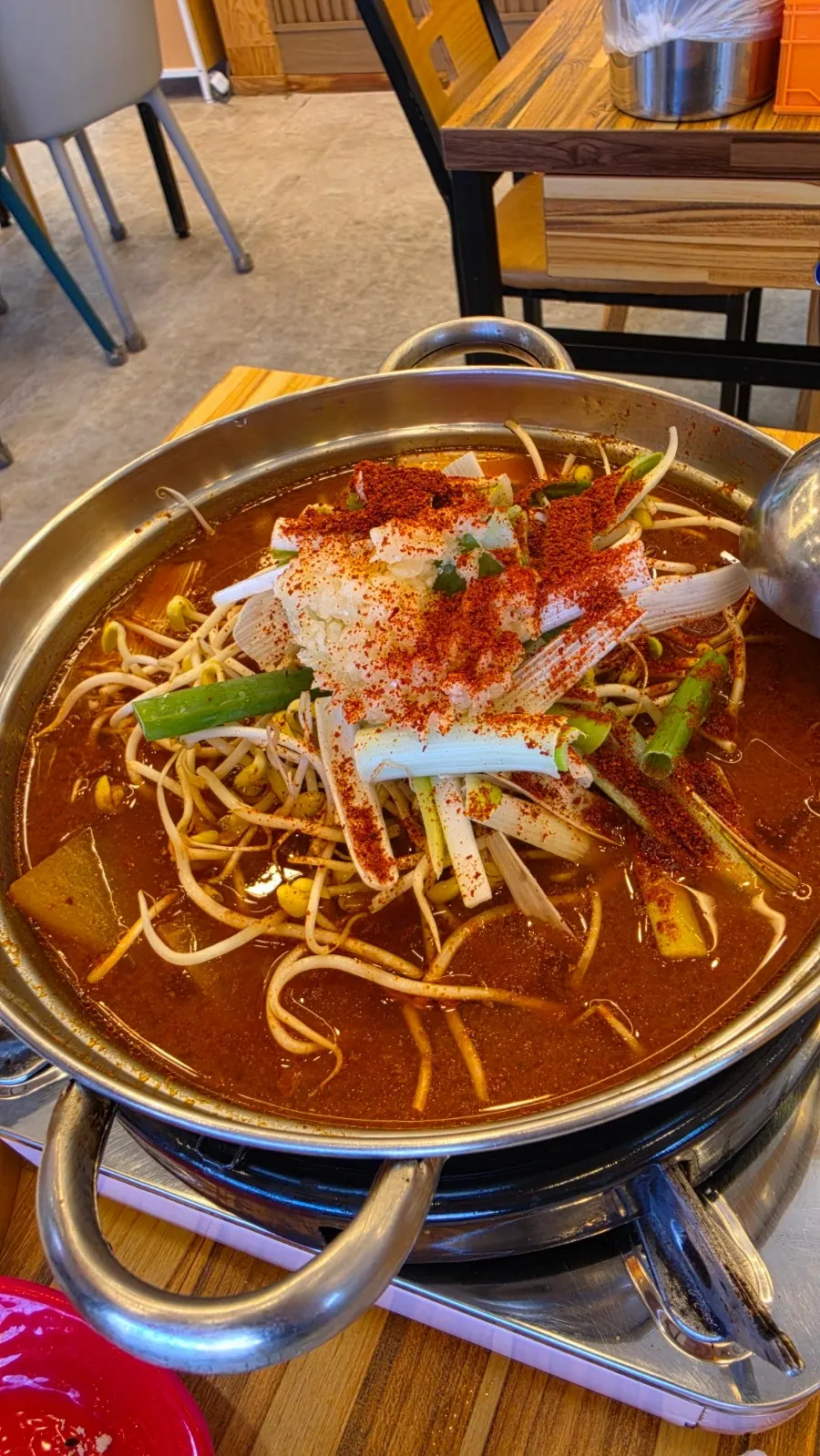 Spicy fish stew served as the final dish