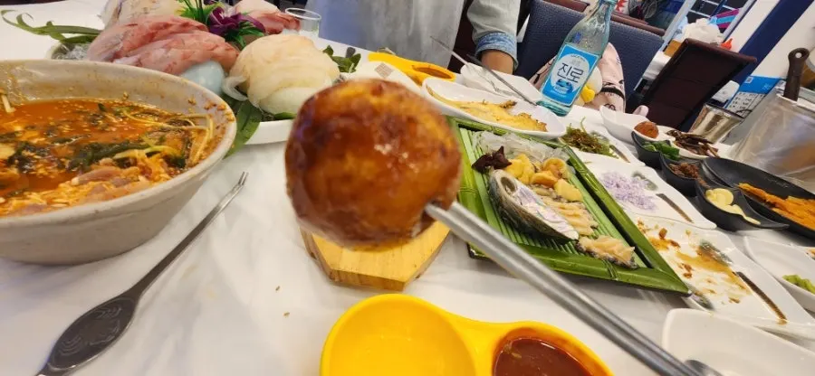 Crispy fried kimchi pancake