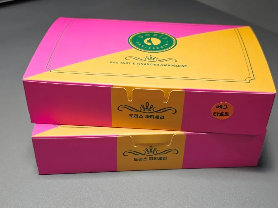 Boxed set of 6 madeleines and 6 egg tarts