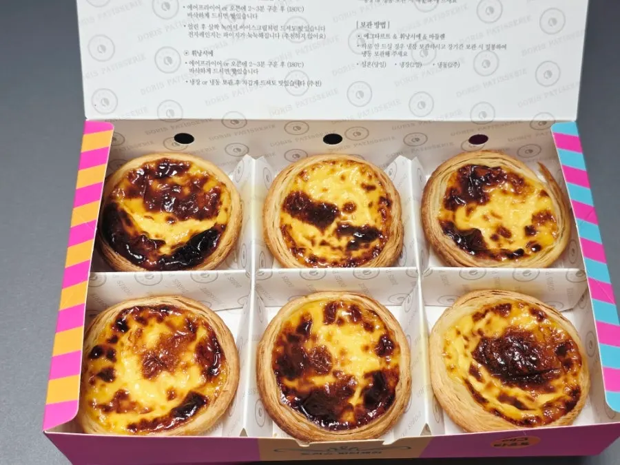 Egg tarts set out for tea time with a child
