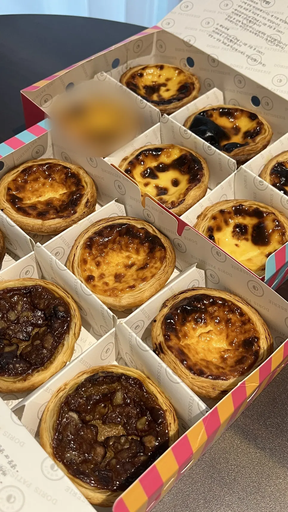 Freshly baked egg tarts at Doris Patisserie every day