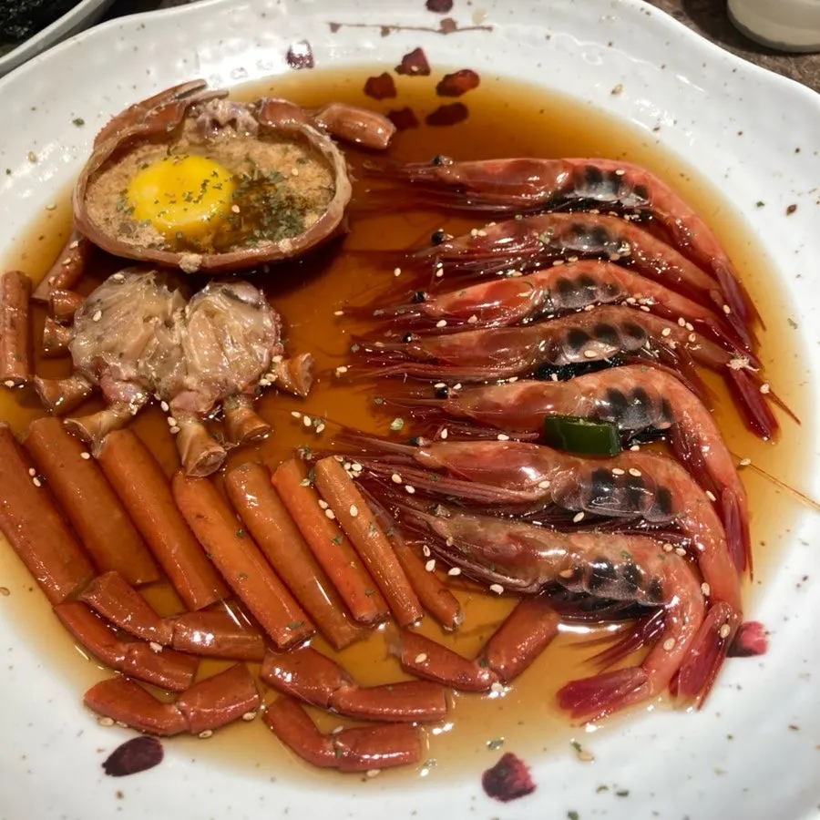 Red snow crab gejang tried for the first time
