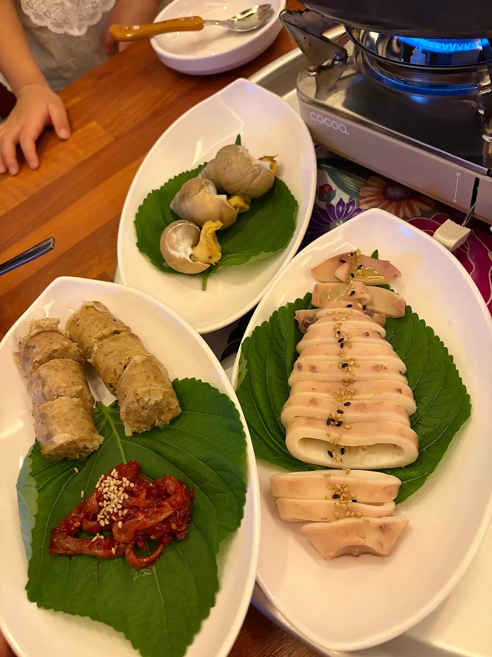 Parboiled squid that is good to share with children