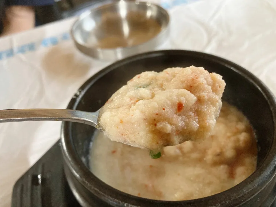 Pan-fried tofu and soybean pulp soup