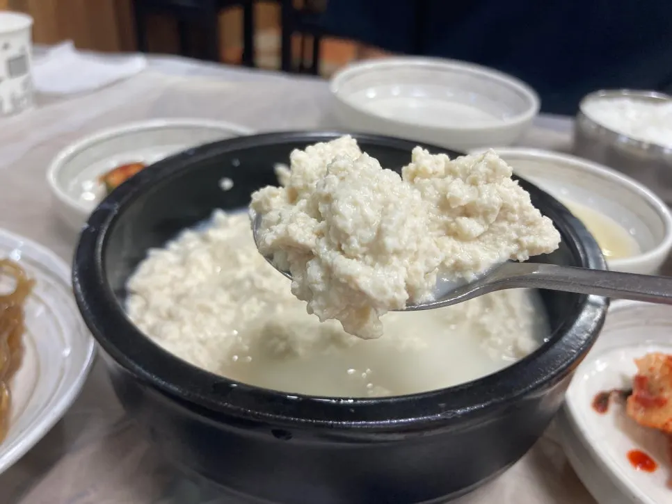 Chodang sundubu served with a bowl of rice