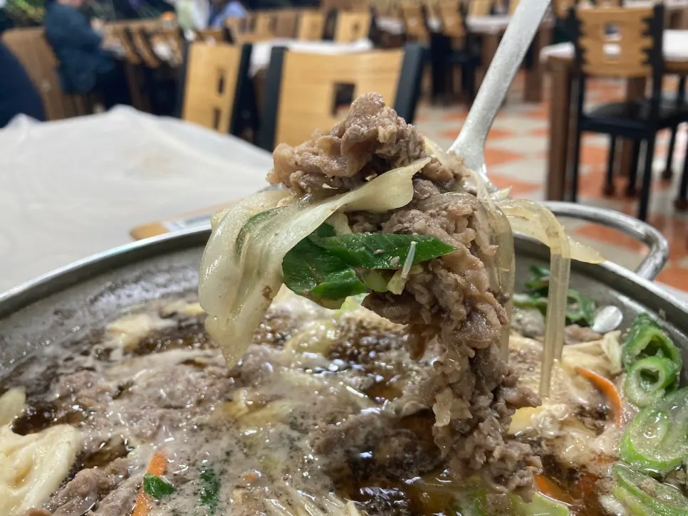 Single-serving bulgogi jeongol simmering