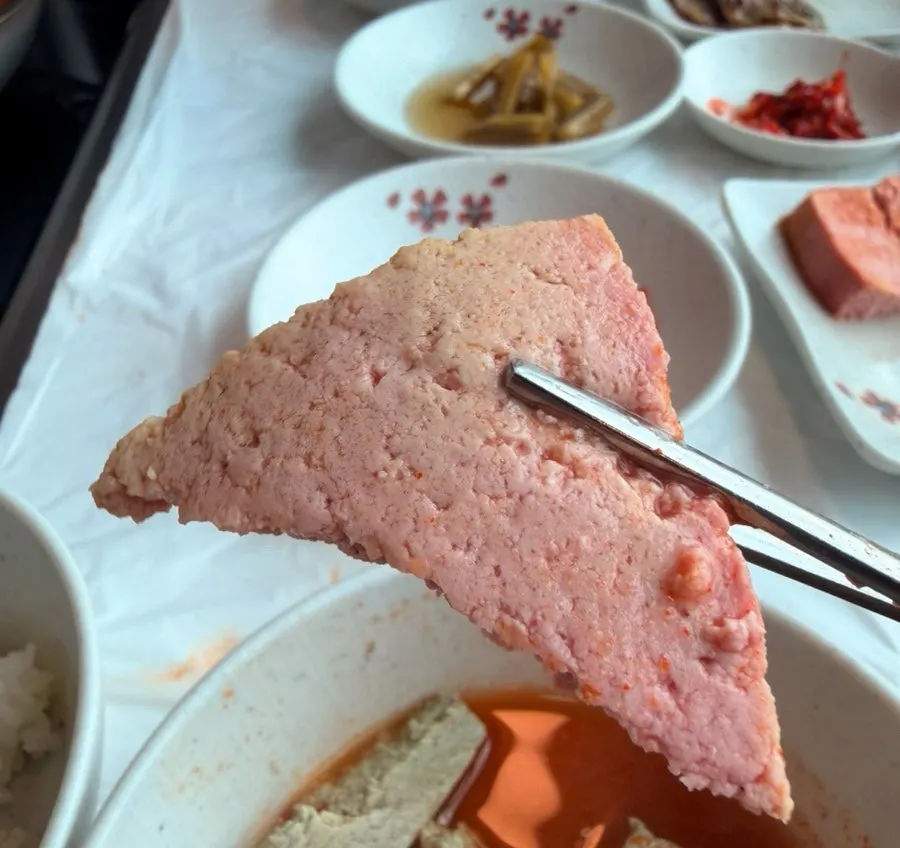 Colorful handmade tofu and sundubu stew spread