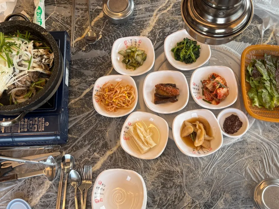 자작하게 끓는 한우불고기 국물