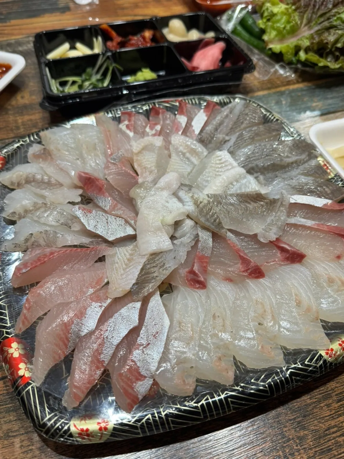 Close-up of Hoega's mixed sashimi (small) takeout