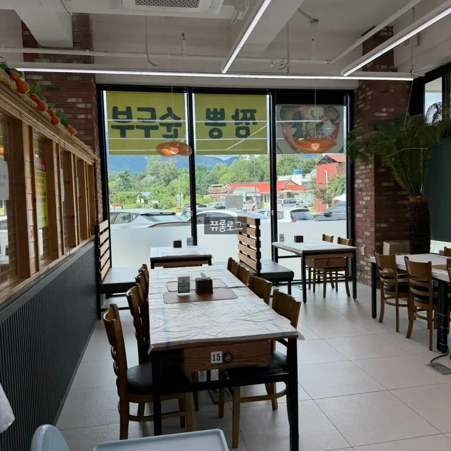 Ulsanbawi view through floor-to-ceiling windows
