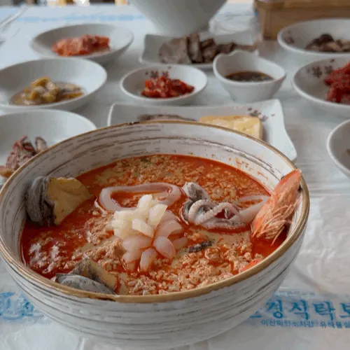 Hangover soup with tofu and dried pollack