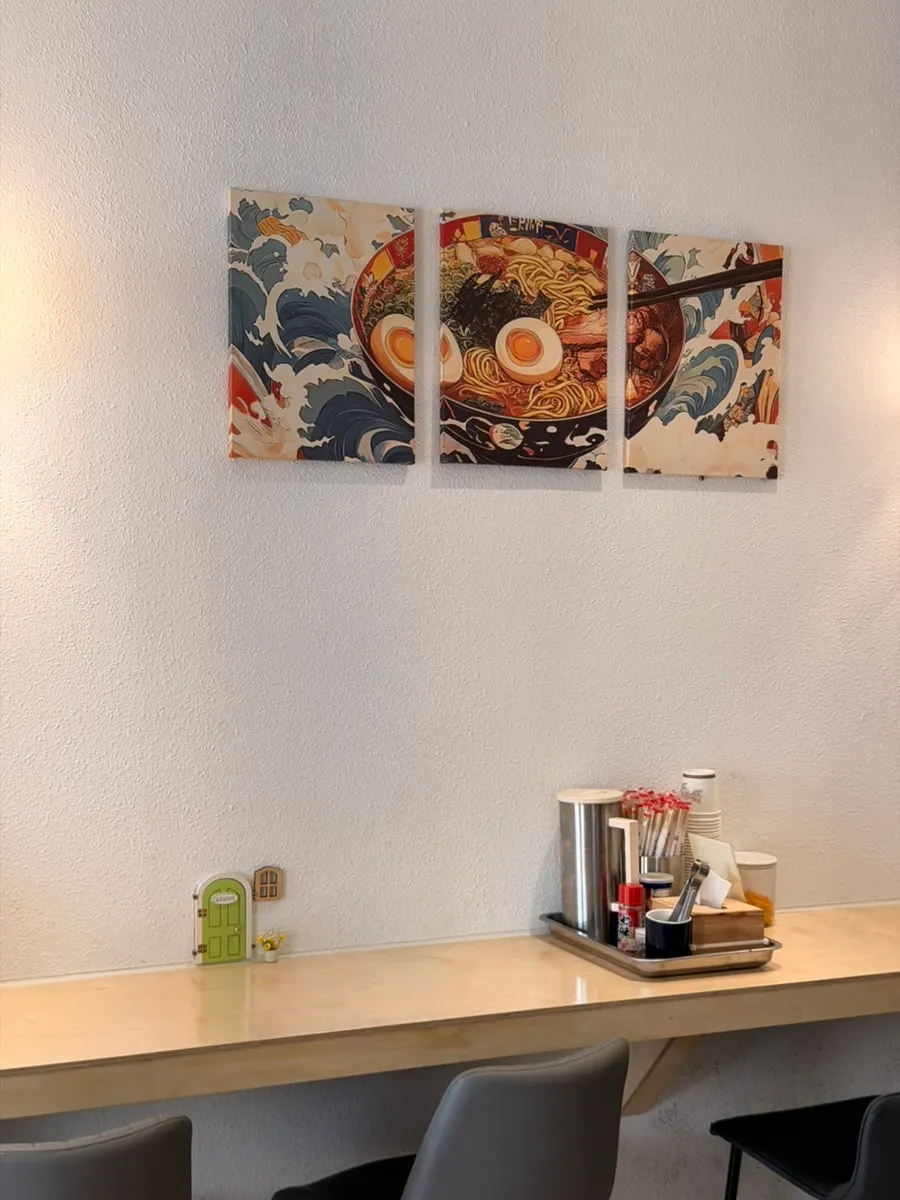 Interior of Ichiba Ramen with a Japanese local feel
