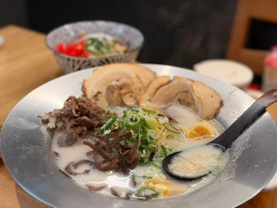 Table setting before ordering at Ichiba Ramen