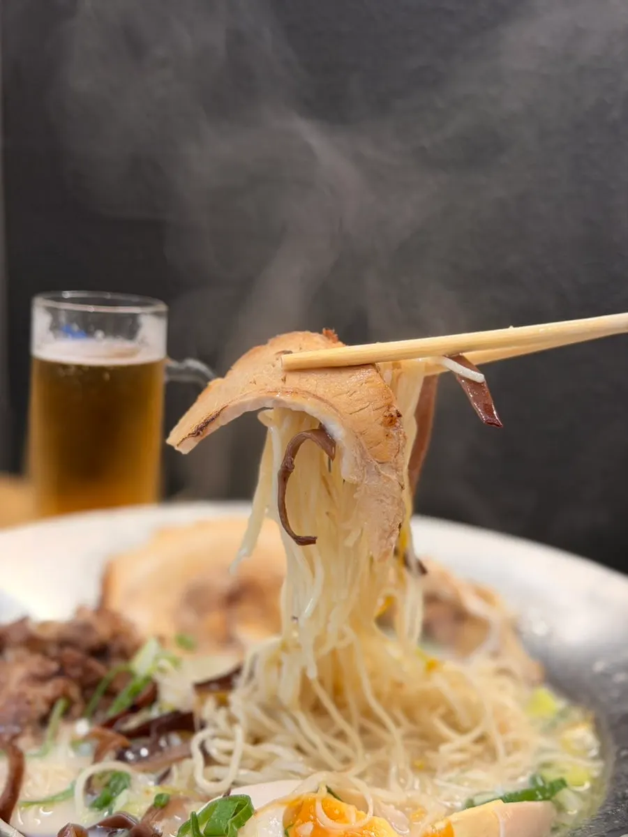 A bowl of Special Tonkotsu Ramen made with 30-hour broth