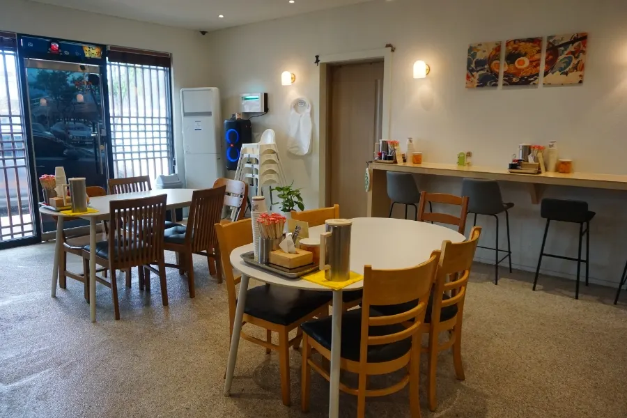 Seating inside Ichiba Ramen