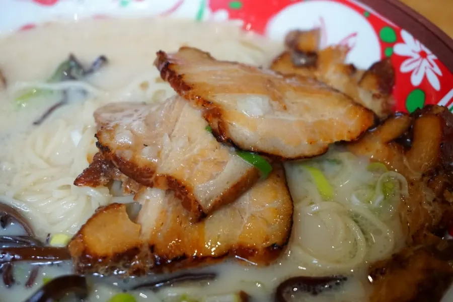 Minced garlic served alongside the ramen