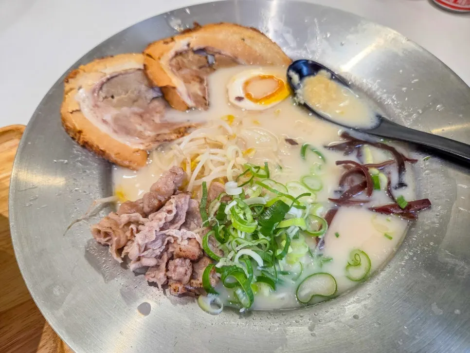 Special Tonkotsu Ramen loaded with meat toppings