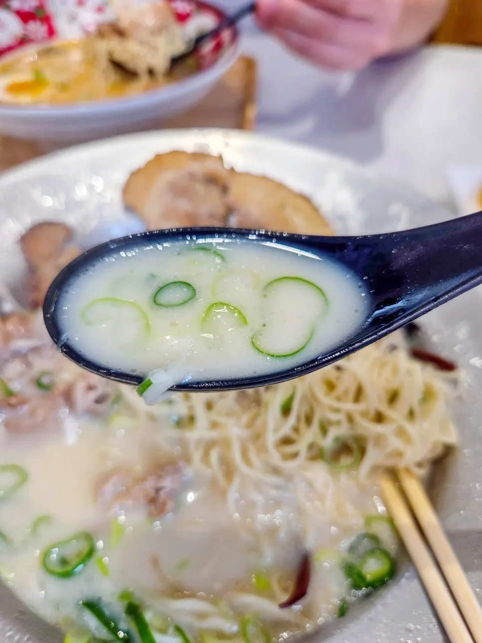 Rich tonkotsu broth