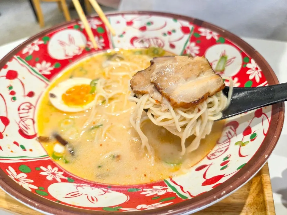 Chashu on top of the Karai Ramen
