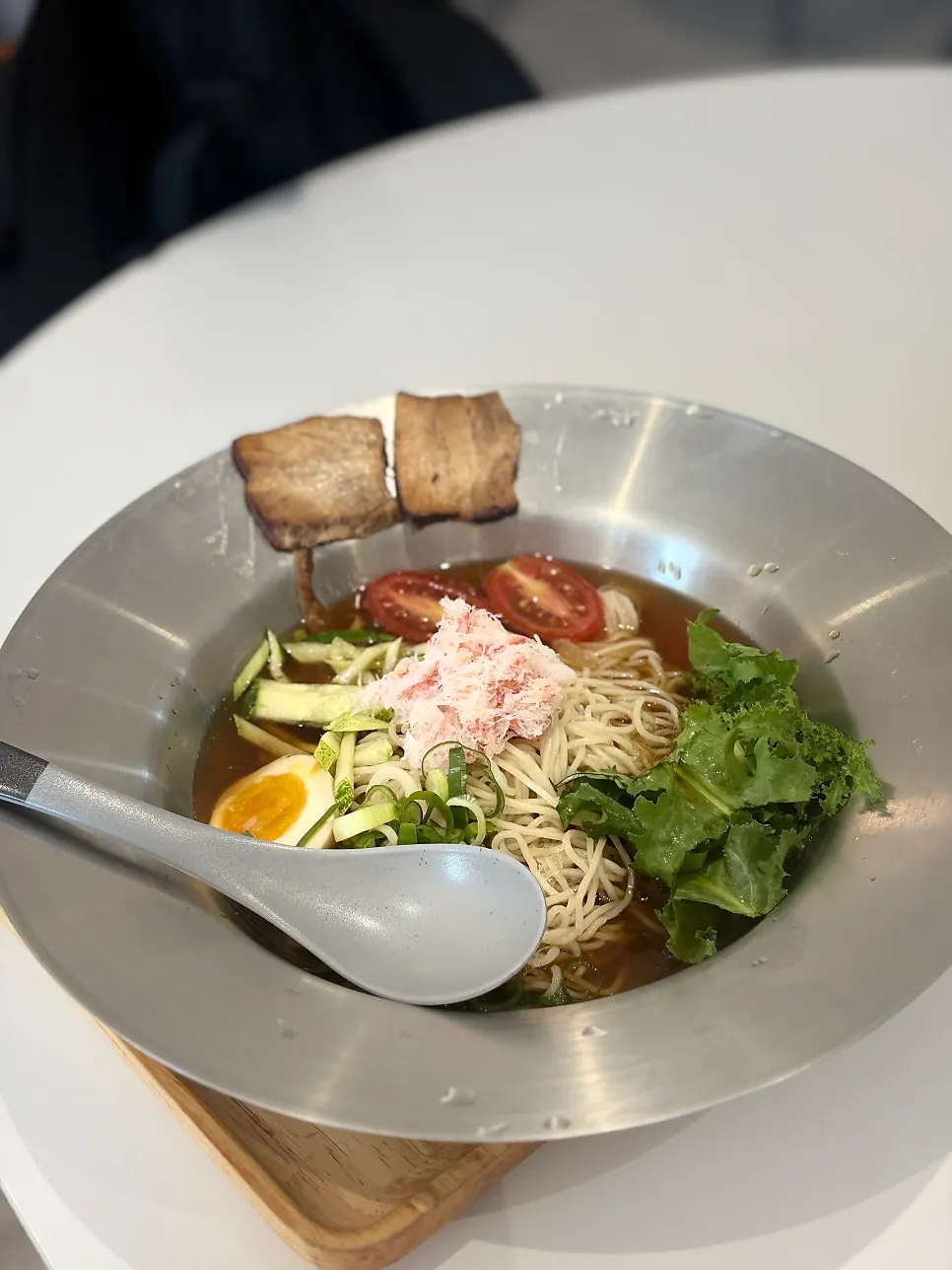 Chashu and soft-boiled egg on Special Tonkotsu Ramen