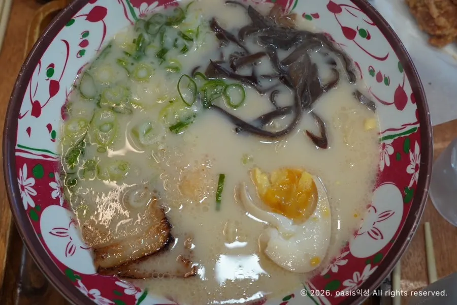 Tonkotsu ramen with rich broth
