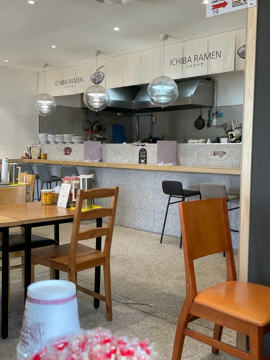 Ichiba Ramen's open kitchen