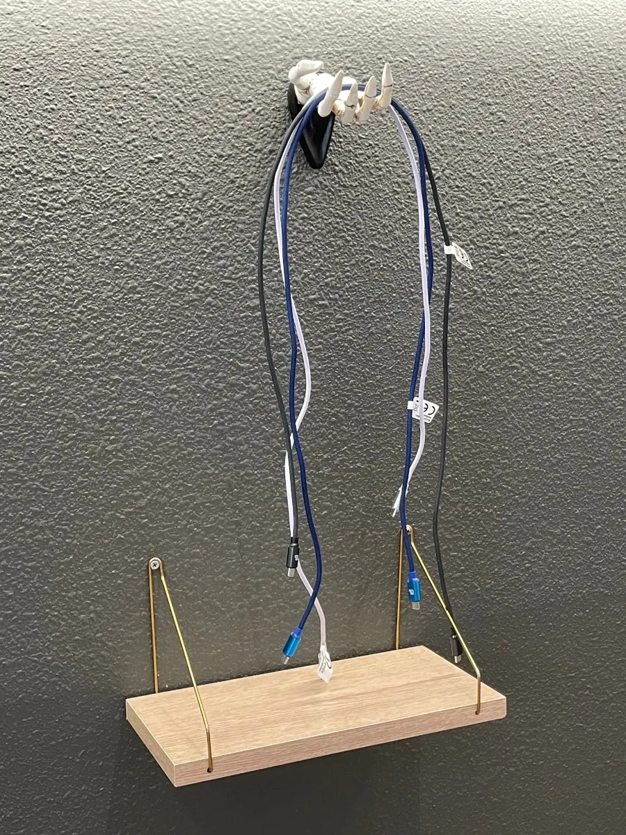 Baby chair and phone charger at Ichiba Ramen