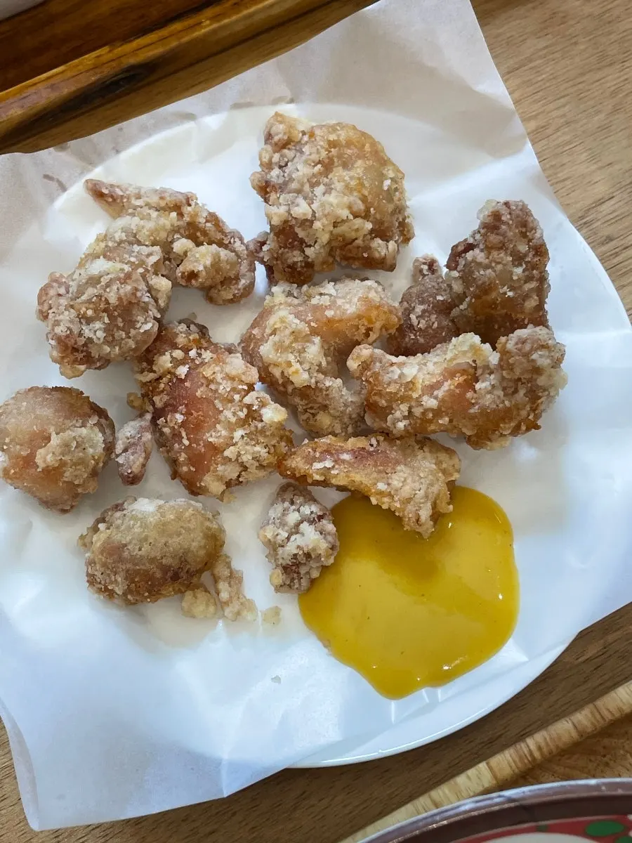 Gara-age served with mustard sauce