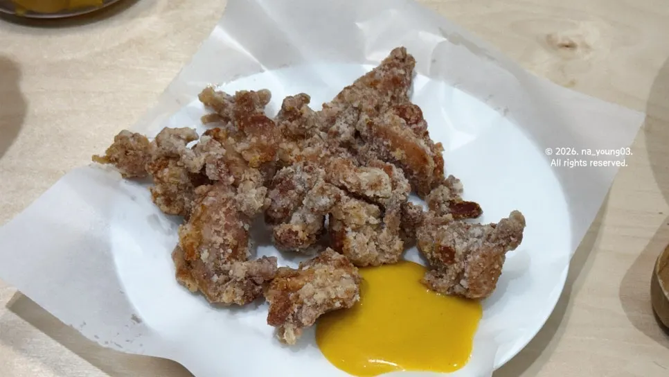 A plate of hand-prepared, freshly fried gara-age