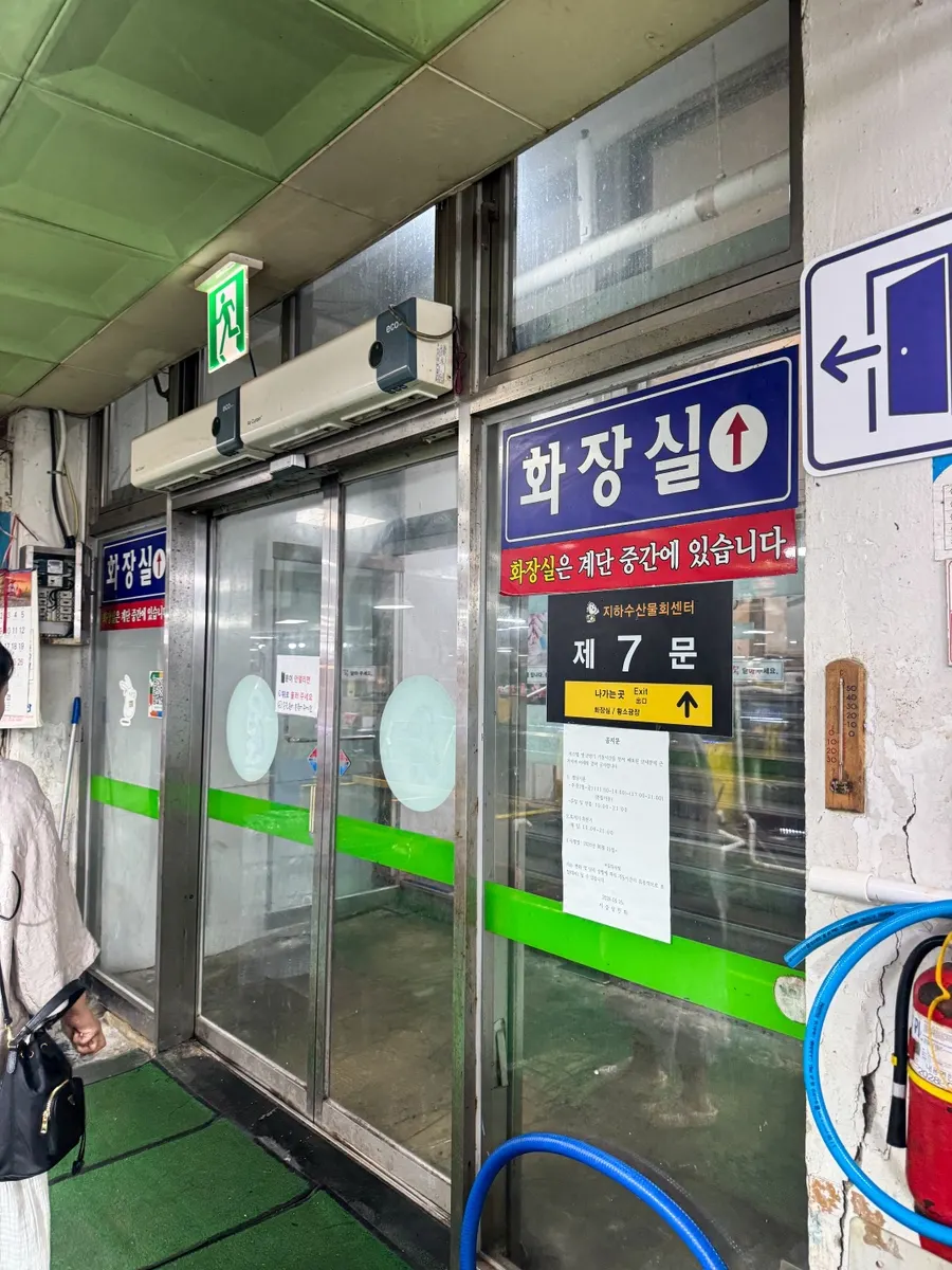 Gate 7 entrance to the basement sashimi center at Sokcho Tourist Fish Market