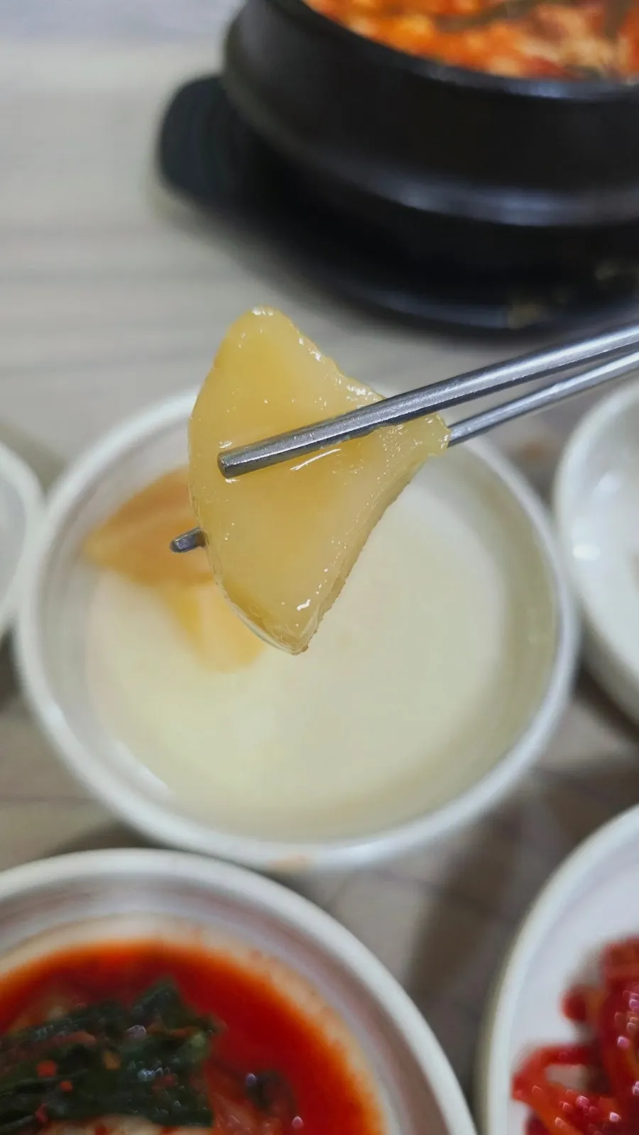 A plate of sweet braised potato side dish