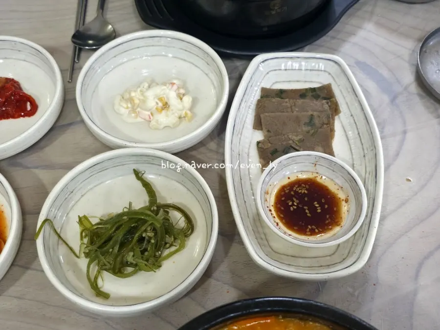 Basic table setting for a sundubu meal