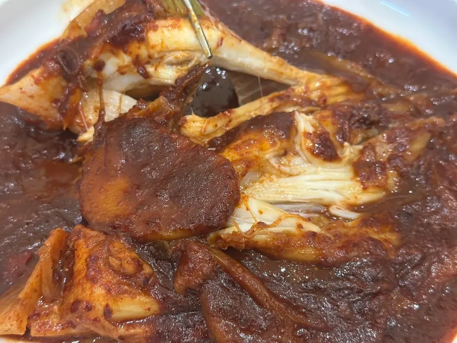Thick portions of skate flesh at Sokcho Jungang Sanghoe