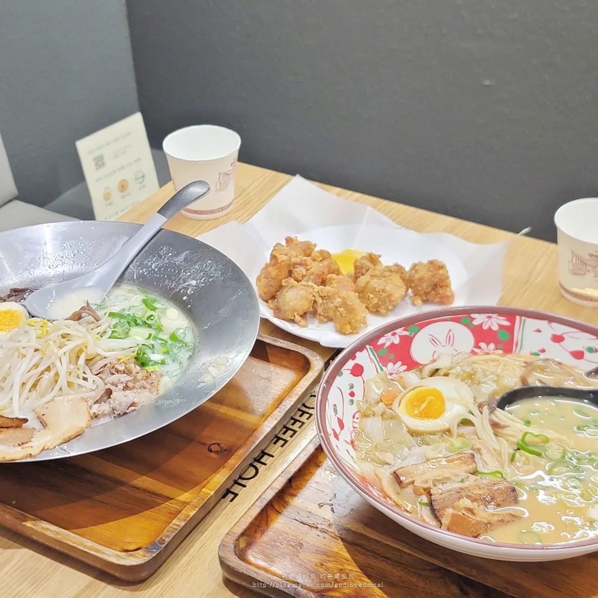A bowl of ramen at Ichiba Ramen in Sokcho, the restaurant's signature shot