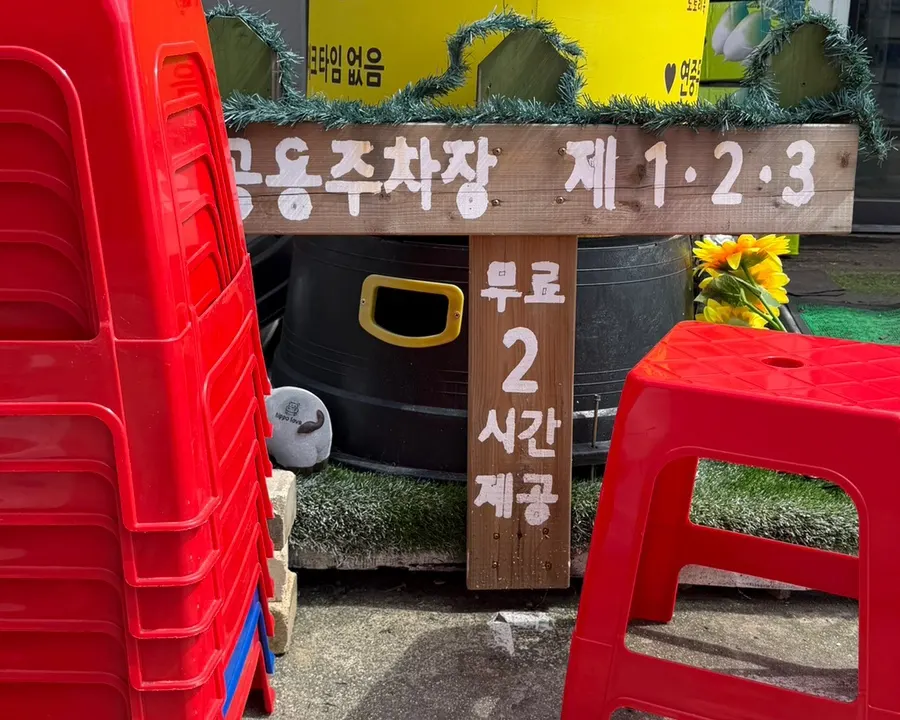 Area around the restaurant near Sokcho Beach public parking
