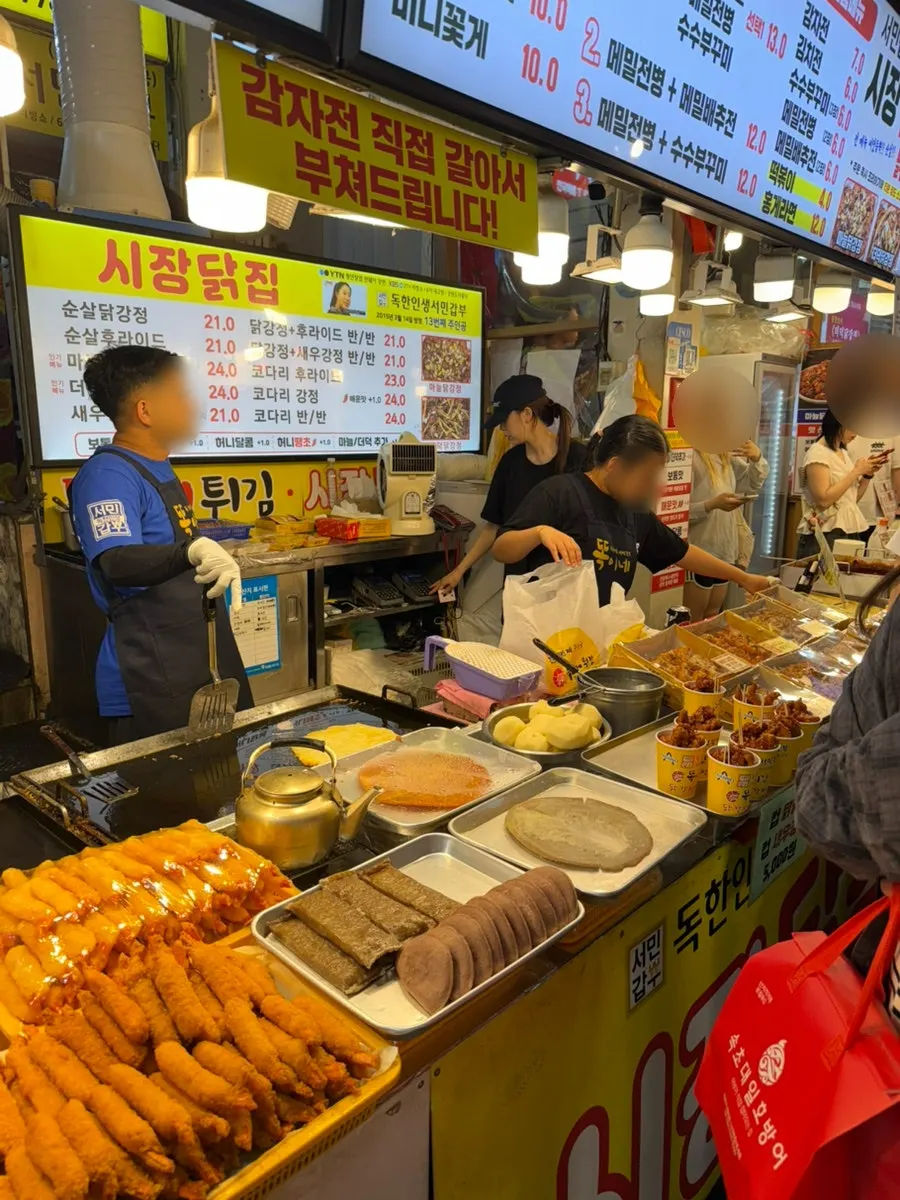 View of the food alley at Sokcho Jungang Market