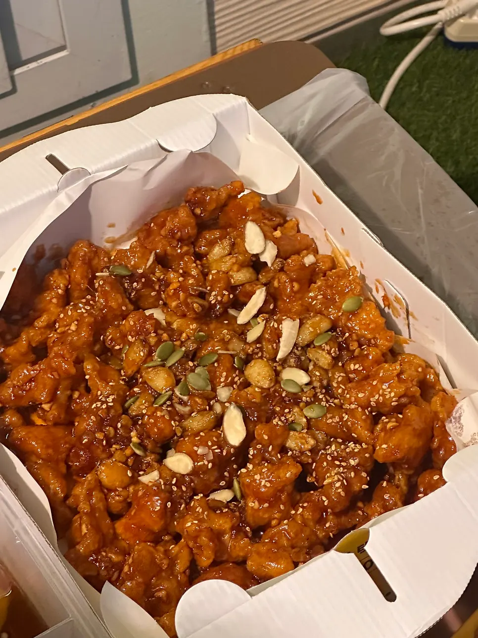 마늘닭강정 클로즈업