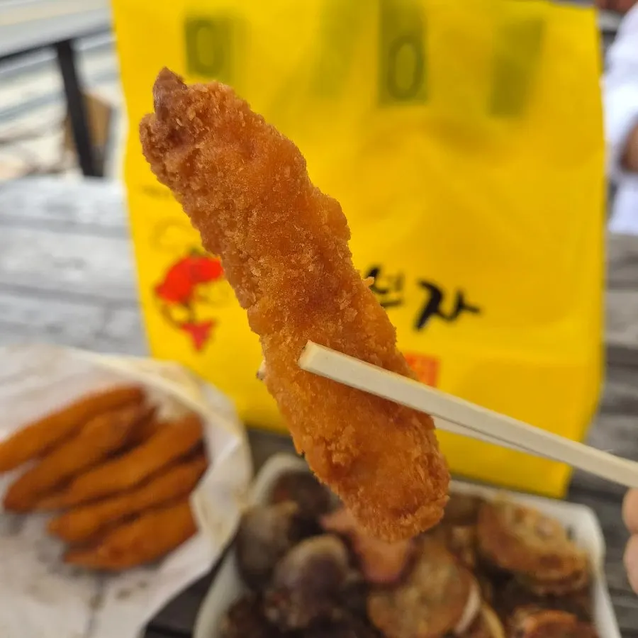 속초 명물 누룽지오징어순대 단면