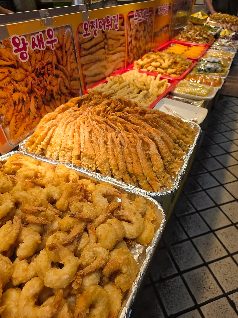 Squid sundae and Abai sundae laid out on the counter
