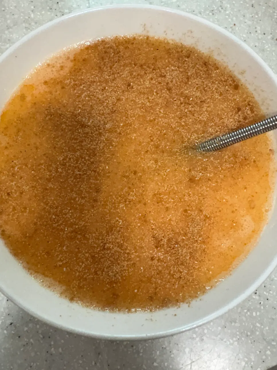 Myeongnanjeot egg custard ingredients with Dashida added