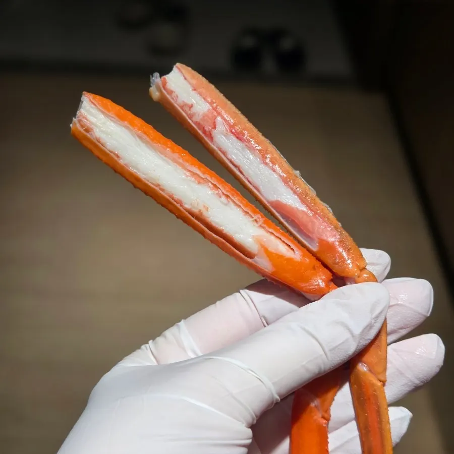 Cleaned red snow crab leg meat