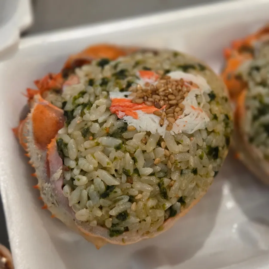 A bowl of Yes Susan's crab shell bibimbap