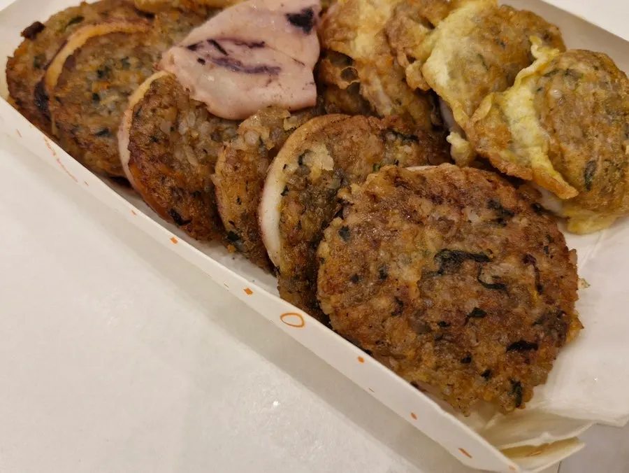 누룽지 식감이 남은 오징어순대 단면