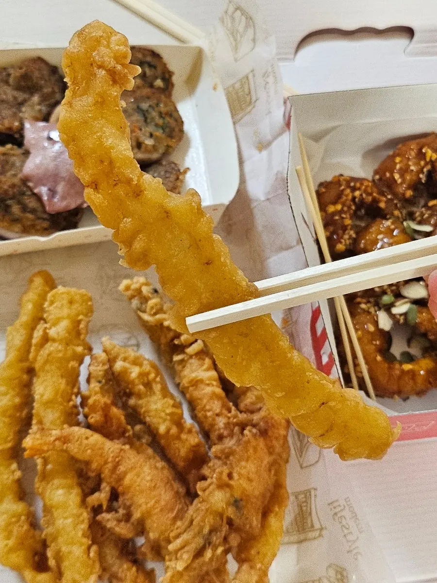 King prawn tempura fried whole, head and all